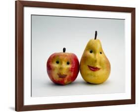 Paper Apple and Pear with Faces-Winfred Evers-Framed Photographic Print