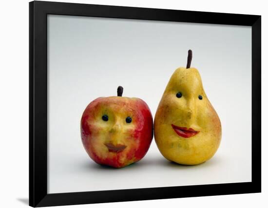 Paper Apple and Pear with Faces-Winfred Evers-Framed Photographic Print