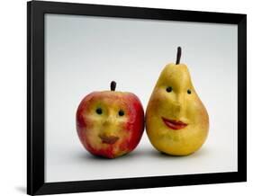 Paper Apple and Pear with Faces-Winfred Evers-Framed Photographic Print