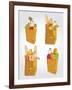 Paper Bag With Food Bread And Fruits, Vegetable-tomuato-Framed Art Print