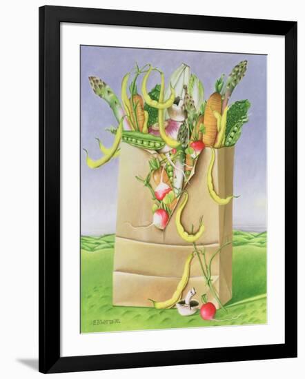 Paper Bag with Vegetables, 1992-E.B. Watts-Framed Giclee Print