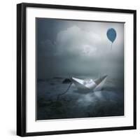 Paper Boat and Balloon-Natalia Simongulashvili-Framed Giclee Print