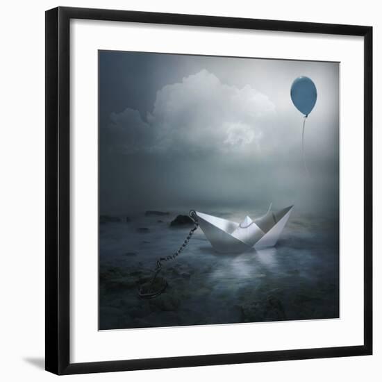 Paper Boat and Balloon-Natalia Simongulashvili-Framed Giclee Print