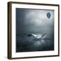 Paper Boat and Balloon-Natalia Simongulashvili-Framed Giclee Print