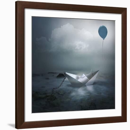 Paper Boat and Balloon-Natalia Simongulashvili-Framed Giclee Print