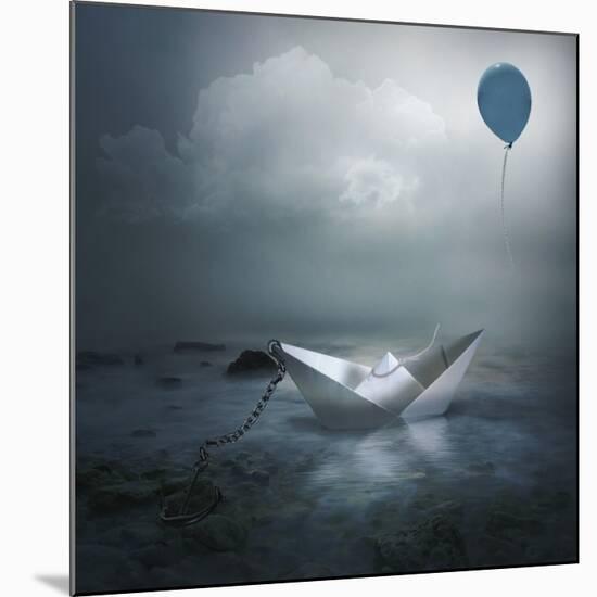 Paper Boat and Balloon-Natalia Simongulashvili-Mounted Giclee Print