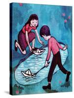 Paper Boats - Jack & Jill-Leo Politi-Stretched Canvas