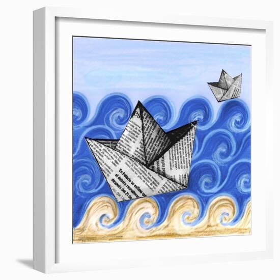 Paper Boats-null-Framed Giclee Print