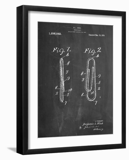 Paper Clip Patent-null-Framed Art Print