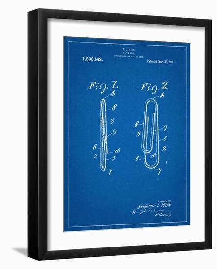 Paper Clip Patent-null-Framed Art Print