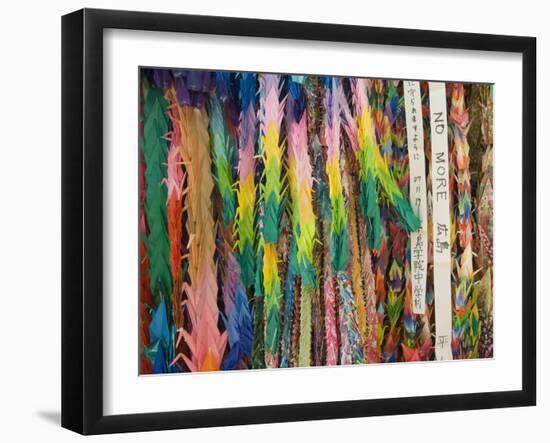 Paper Cranes at the Children's Peace Monument, Peace Park, Hiroshima, Western Honshu, Japan-Schlenker Jochen-Framed Photographic Print