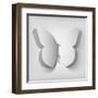 Paper Cut- Out Butterfly Illustration-Kundra-Framed Art Print