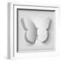 Paper Cut- Out Butterfly Illustration-Kundra-Framed Art Print