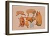 Paper Cutout Pig Dolls-null-Framed Art Print