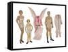 Paper Dolls of Scott, Zelda and Scottie-Zelda Fitzgerald-Framed Stretched Canvas