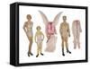 Paper Dolls of Scott, Zelda and Scottie-Zelda Fitzgerald-Framed Stretched Canvas