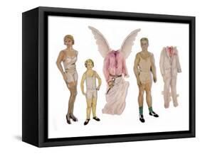 Paper Dolls of Scott, Zelda and Scottie-Zelda Fitzgerald-Framed Stretched Canvas