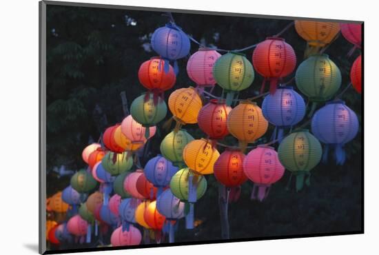 Paper Lanterns at Jangchung Park-null-Mounted Photographic Print