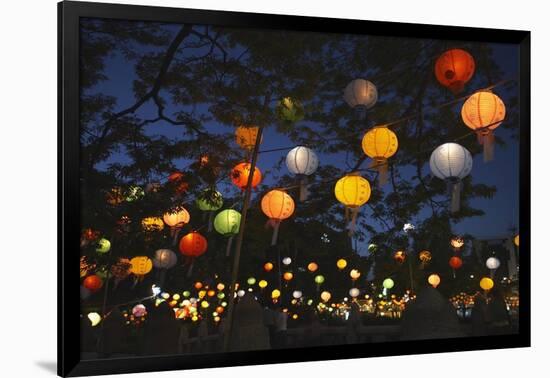 Paper Lanterns at Jangchung Park-Paul Souders-Framed Photographic Print