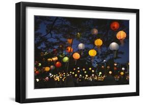 Paper Lanterns at Jangchung Park-Paul Souders-Framed Photographic Print