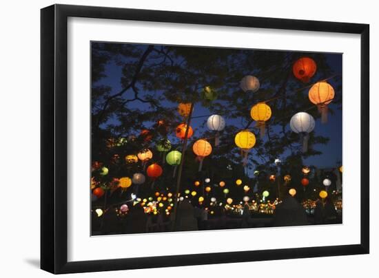 Paper Lanterns at Jangchung Park-Paul Souders-Framed Photographic Print