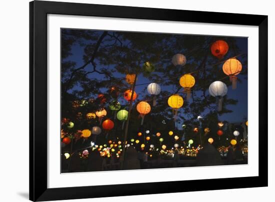 Paper Lanterns at Jangchung Park-Paul Souders-Framed Photographic Print