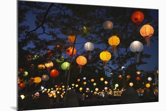 Paper Lanterns at Jangchung Park-Paul Souders-Mounted Photographic Print