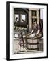 Paper maker, 16th century, (1849)-Jost Amman-Framed Giclee Print