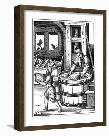 Paper Maker, 16th Century-Jost Amman-Framed Giclee Print