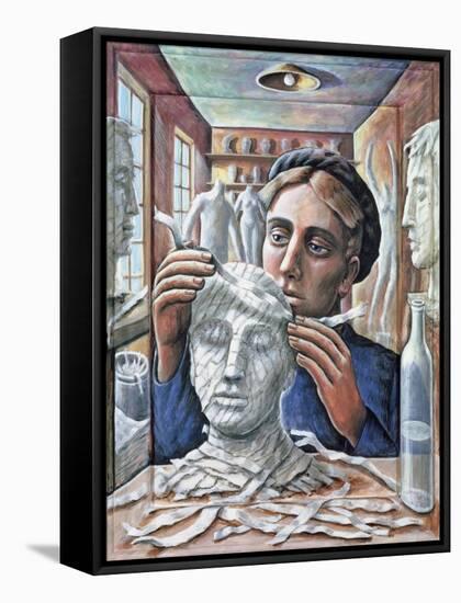 Paper Maketh Woman-PJ Crook-Framed Stretched Canvas