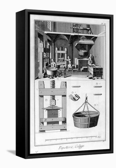 Paper Making, 1751-1777-null-Framed Stretched Canvas