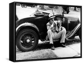 Paper Moon, Ryan O'Neal, Tatum O'Neal, 1973-null-Framed Stretched Canvas