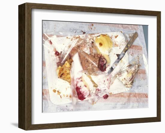 Paper Plate with Half-eaten Cake-Jo Kirchherr-Framed Photographic Print