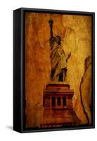 Paper Statue Of Liberty-null-Framed Stretched Canvas