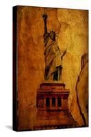 Paper Statue Of Liberty-null-Stretched Canvas