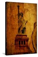 Paper Statue Of Liberty-null-Stretched Canvas