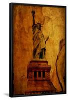 Paper Statue Of Liberty-null-Framed Standard Poster