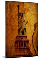 Paper Statue Of Liberty-null-Mounted Poster