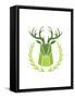 Paper Taxidermy Deer-null-Framed Stretched Canvas