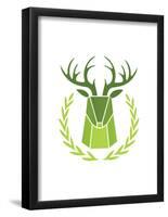 Paper Taxidermy Deer-null-Framed Poster