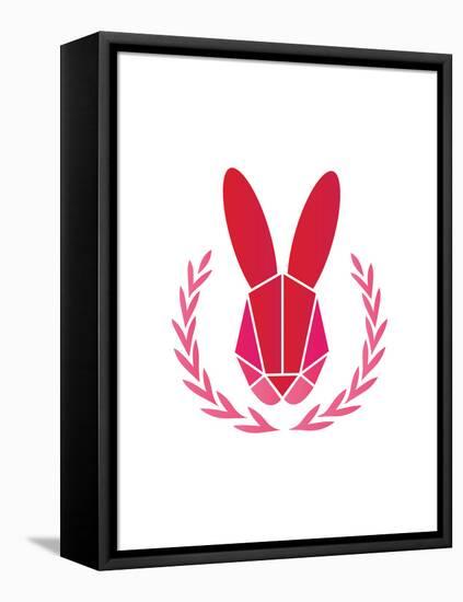 Paper Taxidermy Rabbit-null-Framed Stretched Canvas