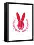 Paper Taxidermy Rabbit-null-Framed Stretched Canvas