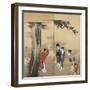 Paper Two-Fold Screen: a Shinto Priest-Katsushika Hokusai-Framed Giclee Print