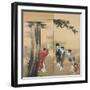 Paper Two-Fold Screen: a Shinto Priest-Katsushika Hokusai-Framed Giclee Print