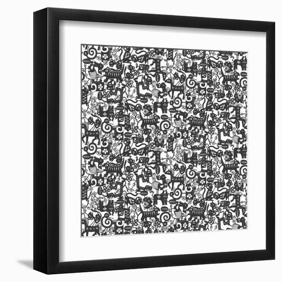 Paper Zodiac Graphite-Sharon Turner-Framed Art Print