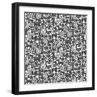 Paper Zodiac Graphite-Sharon Turner-Framed Art Print