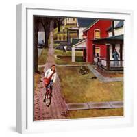 "Paperboy", April 14, 1951-John Falter-Framed Giclee Print