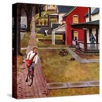 "Paperboy", April 14, 1951-John Falter-Stretched Canvas