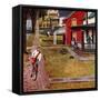 "Paperboy", April 14, 1951-John Falter-Framed Stretched Canvas