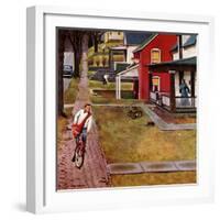 "Paperboy", April 14, 1951-John Falter-Framed Giclee Print